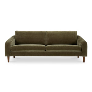 Quinn Sofa in Cedar Green with Wood Frame