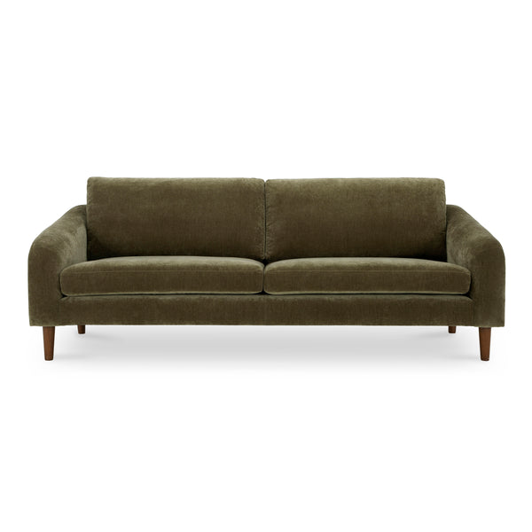 Quinn Sofa in Cedar Green with Wood Frame
