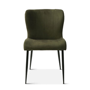 Jennifer 25" Green Suede Dining Chair
