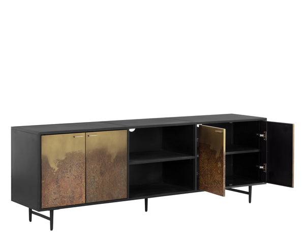AUBURN MEDIA CONSOLE AND CABINET