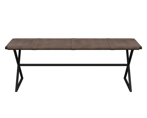 ELON BENCH - VINTAGE COGNAC LEATHER