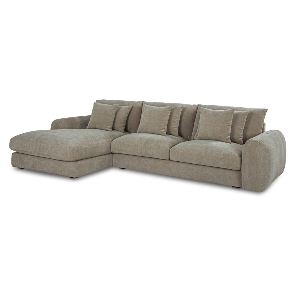 Moe's Berga Left Sectional in Grey