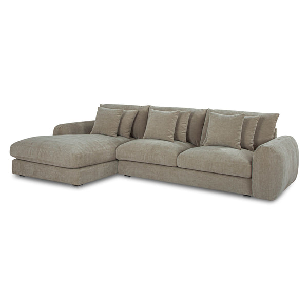 Moe's Berga Left Sectional in Grey
