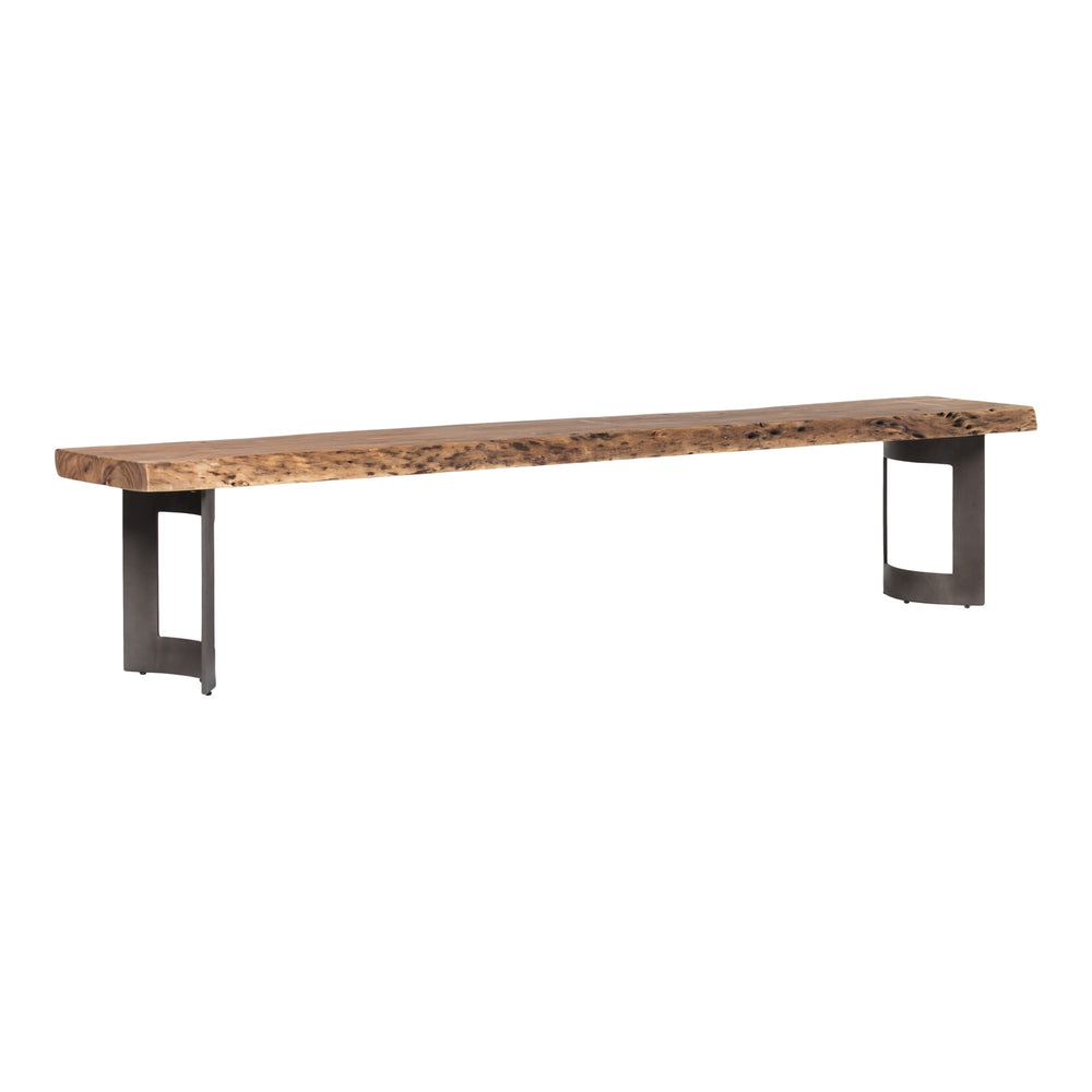 Bent Collection Small Brown Live Edge Bench