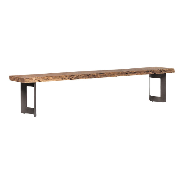 Bent Collection Small Brown Live Edge Bench