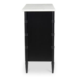 Eleanor 5-Drawer Chest Black Mango Wood