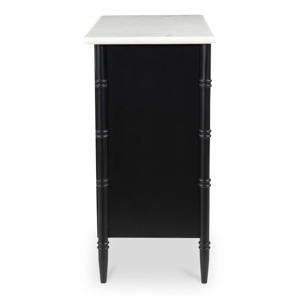Eleanor 5-Drawer Chest Black Mango Wood