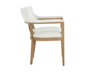 BRYLEA DINING ARMCHAIR - NATURAL - HEATHER IVORY TWEED