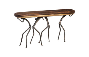 Atlas Console Table, Natural Finish, Metal