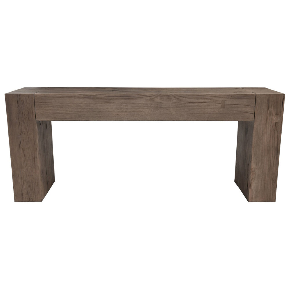 Bristol Solid Wood Rectangle Console Table - Cafe Brown