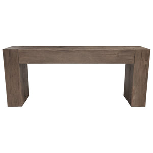 Bristol Solid Wood Rectangle Console Table - Cafe Brown
