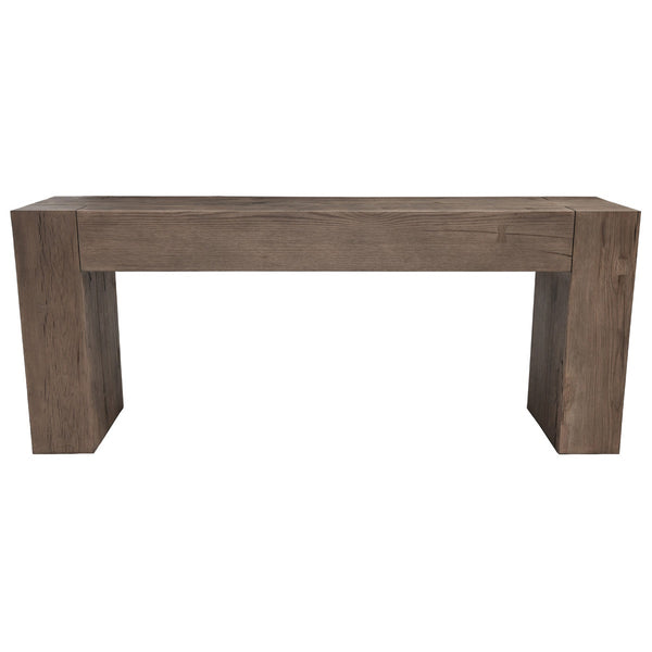 Bristol Solid Wood Rectangle Console Table - Cafe Brown