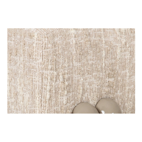 Priya Bench Off White with High-Gloss Iron Legs
