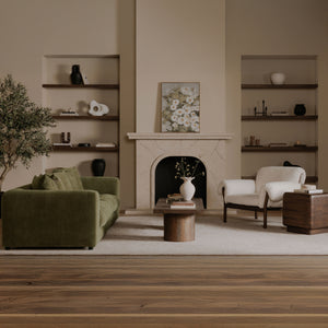 Cardero Lounge Chair in Ivory with Ash Frame