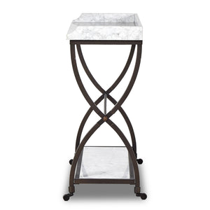 Six Beers Table - Honed White Marble