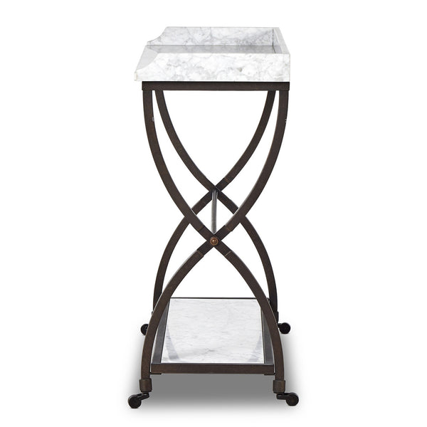 Six Beers Table - Honed White Marble