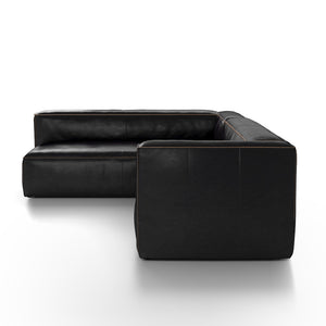 NOLITA 2-PIECE SECTIONAL-RIDER BLACK