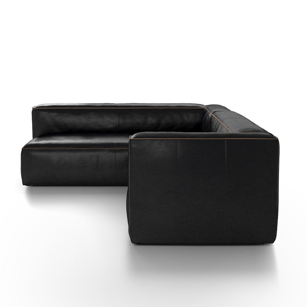 NOLITA 2-PIECE SECTIONAL-RIDER BLACK
