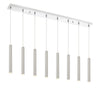Forest 8 Light Island/Billiard in Chrome Finish