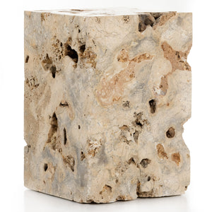 Faydon End Table In Romano Fosse Travertine