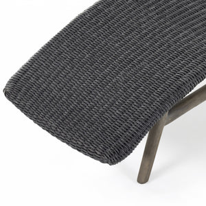 Portia Outdoor Chaise Lounge In Coal