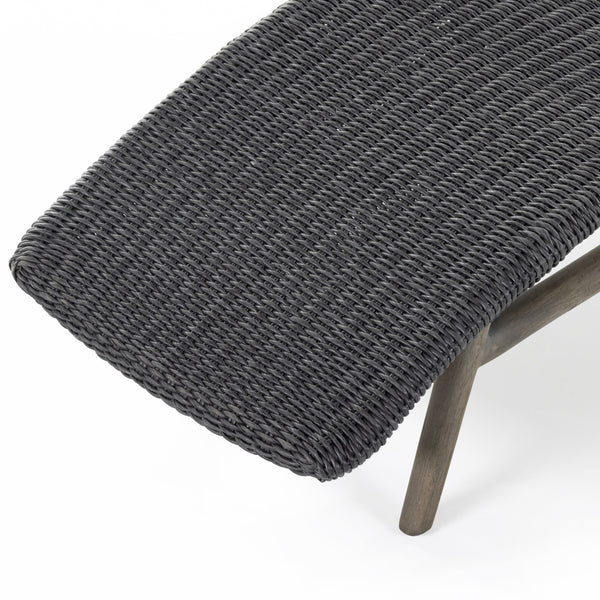 Portia Outdoor Chaise Lounge In Coal