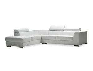 Icon Sectional LAF Chaise in white premium leather
