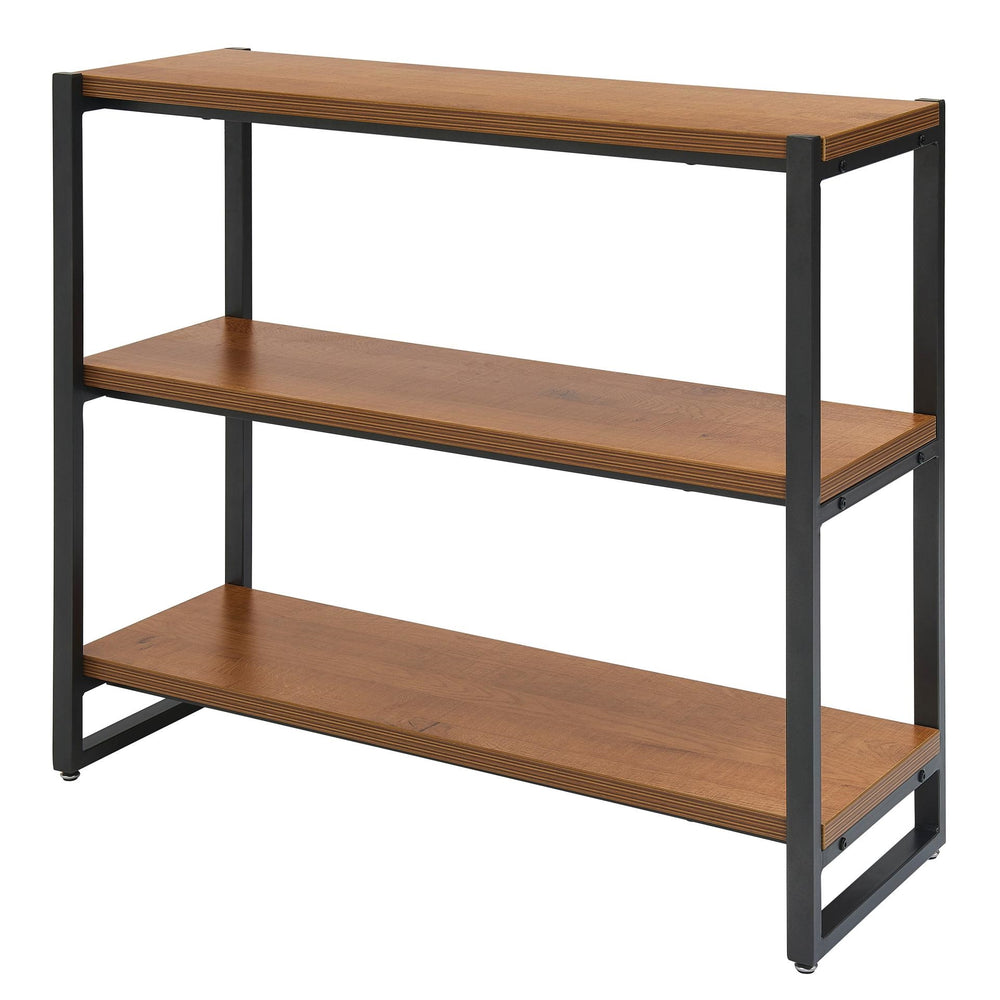 Anderson 3 Tier Bookcase In Gliese Brown 