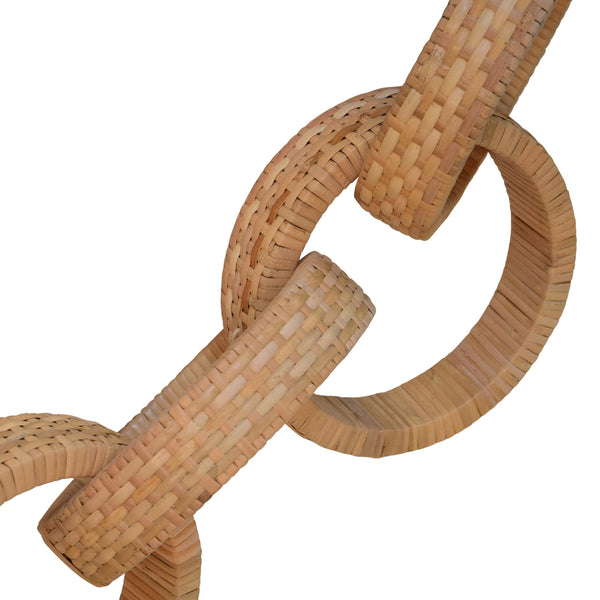 ROUND NATURAL RATTAN DECORATIVE CHAIN