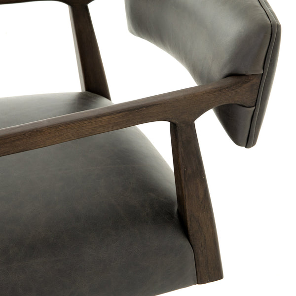 Tyler Traditional Desk Chair-Chaps Ebony