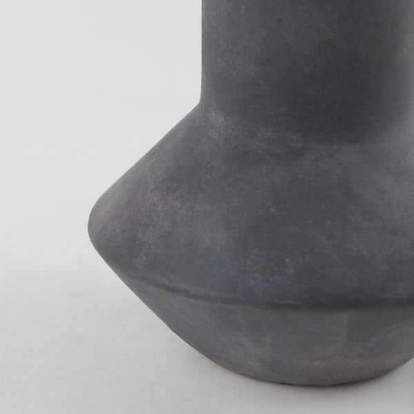 Esme 7.1L x 7.1W x 15.0H Dark Gray Ceramic Vase