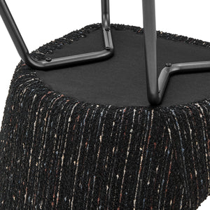 Katrisa KD Boucle Dining Side Chair, Zenith Black