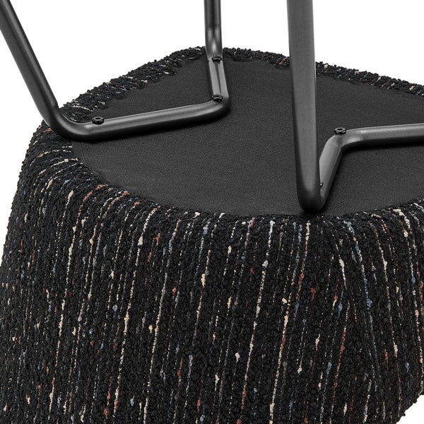 Katrisa KD Boucle Dining Side Chair, Zenith Black