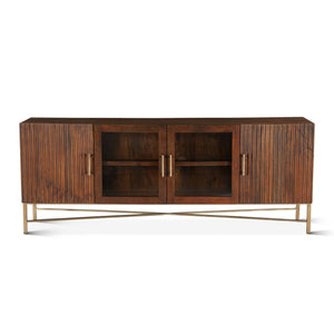 Cosmopolitan 78" Media Cabinet, Honey Brown