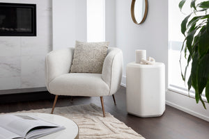SPEZZA END TABLE - HIGH - WHITE