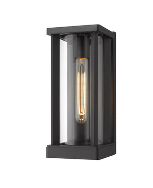 Glenwood 1 Light Outdoor Wall Sconce in Black Finish