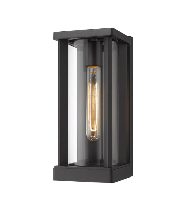 Glenwood 1 Light Outdoor Wall Sconce in Black Finish