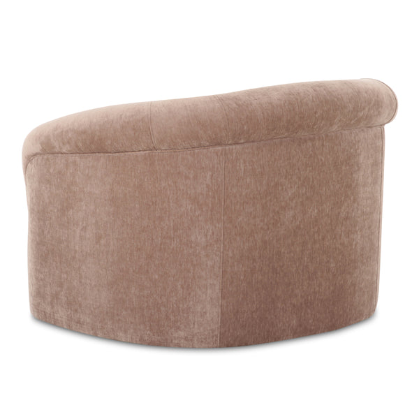 Moe's Thora Lounge Chair in Blush Velvet