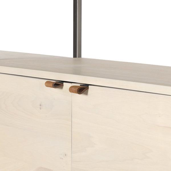 Trey Modular Wall Desk W/ 2 Bookcases - Dove Poplar