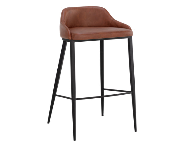 ASTRA BARSTOOL - BLACK - CINNAMON BROWN