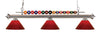Shark 3 Light Billiard Light in Brushed Nickel Finish