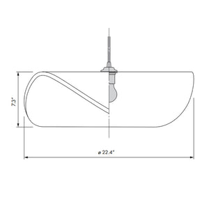 Sine 1-Light Wall Lamp with Black Wall Hanger