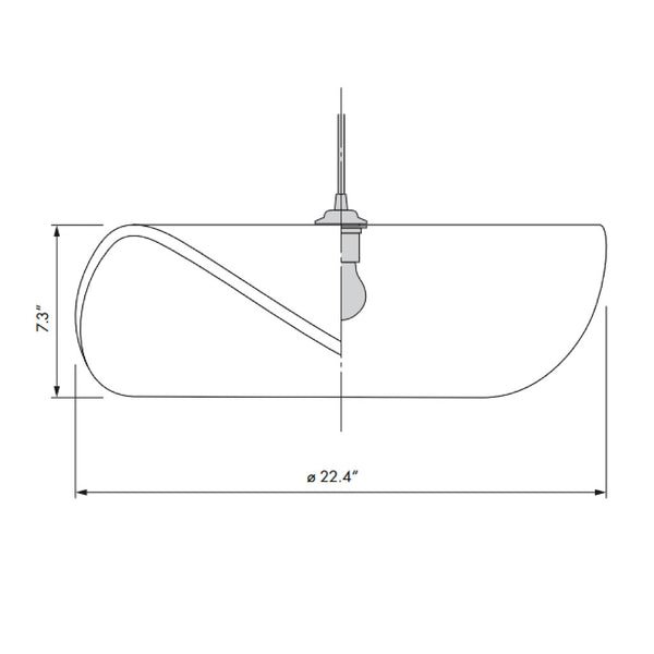 Sine 1-Light Wall Lamp with Black Wall Hanger