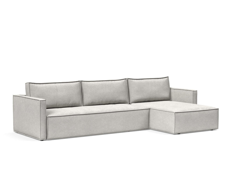 NEWILLA SOFA BED W/LOUNGER 57"X118", W/SLIM ARM RESTS