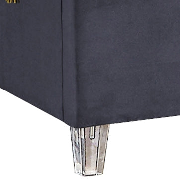 Fredrick Twin Bed In Grey Velvet