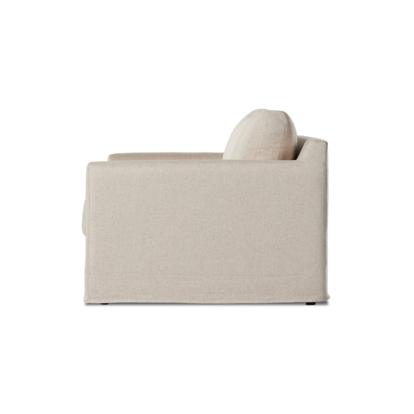 Hampton Slipcover Sofa In 93" In Evere Oatmeal