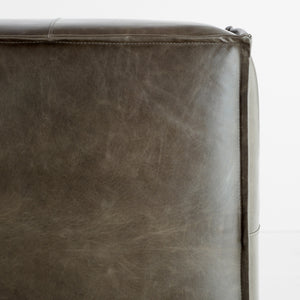 Lusso | Square Pouf - Grey