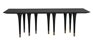 Romeo Dining Table, Hand Rubbed Black