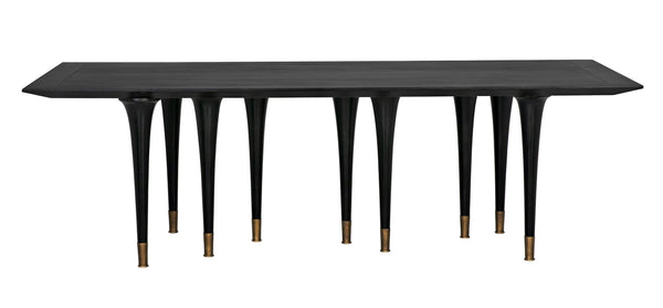 Romeo Dining Table, Hand Rubbed Black