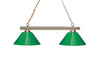 Sharp Shooter 2 Light Billiard Light in Polished Brass Finish